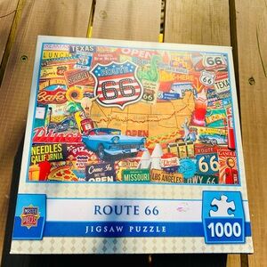 Master Pieces Historic Route 66 1000 piece jigsaw puzzle USA Map NWOT